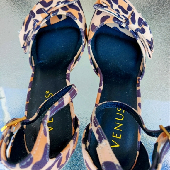 Venus leopard peep toe heels - Picture 4 of 16